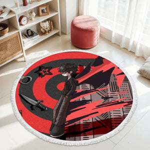 Red Eclipse Character Round Beach Towel (60) view 2