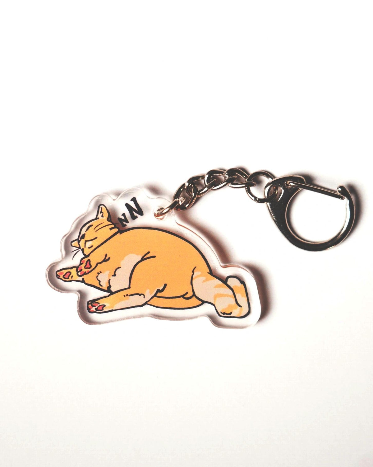 Sleeping Cat Acrylic Keychain