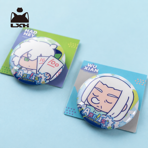 Luo Xiaohei April Fool's Edition Double Flash Can Badge - 50mm Tinplate Anime Pin view 3