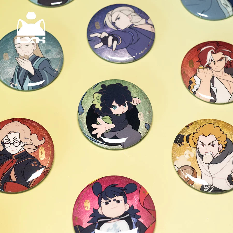 Luo Xiaohei II Battle Series Metallic Shimmer Button Pin Badges