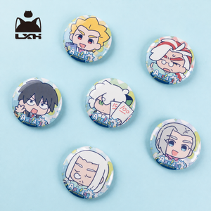 Luo Xiaohei April Fool's Edition Double Flash Can Badge - 50mm Tinplate Anime Pin view 2