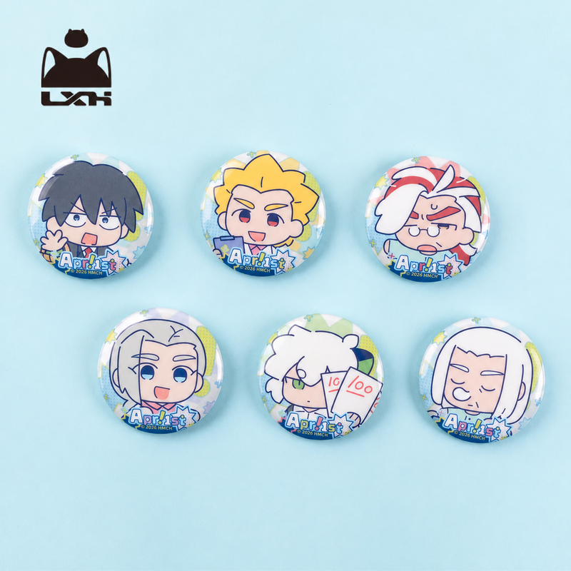 Luo Xiaohei April Fool's Edition Double Flash Can Badge - 50mm Tinplate Anime Pin