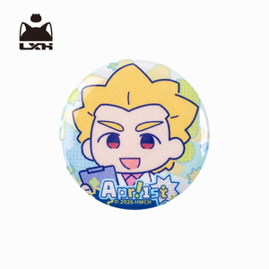 Luo Xiaohei April Fool's Edition Double Flash Can Badge - 50mm Tinplate Anime Pin view 11