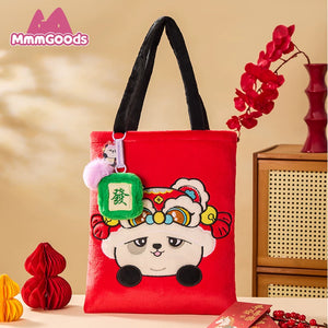 Panda Project - Panda Huhu Lucky Lion Plush Tote Bag (35cm x 43cm) view 3