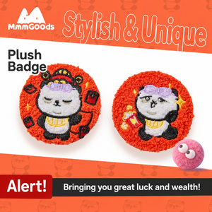 Panda Project - Panda Huhu Plush Badge 5.8cm view 2
