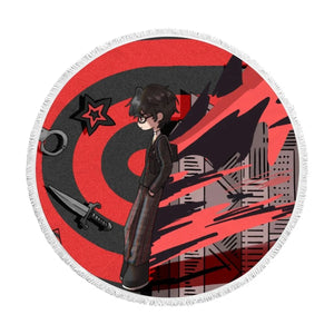 Red Eclipse Character Round Beach Towel (60) view 1