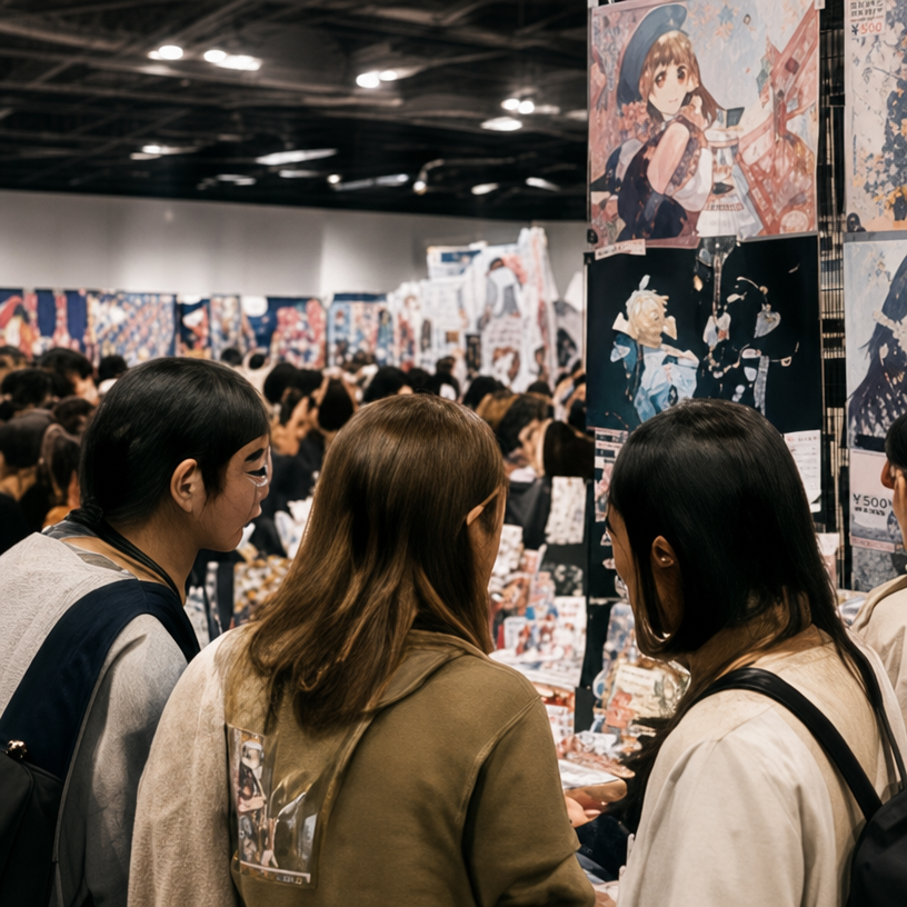 Fans discovering artists at an event